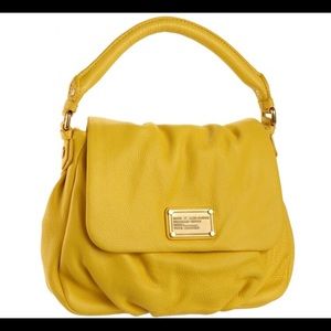 Marc Jacobs Yellow leather crossbody satchel bag